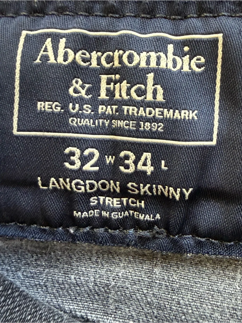 Men’s Abercrombie & Fitch Langdon Skinny Distressed Jeans 32x34